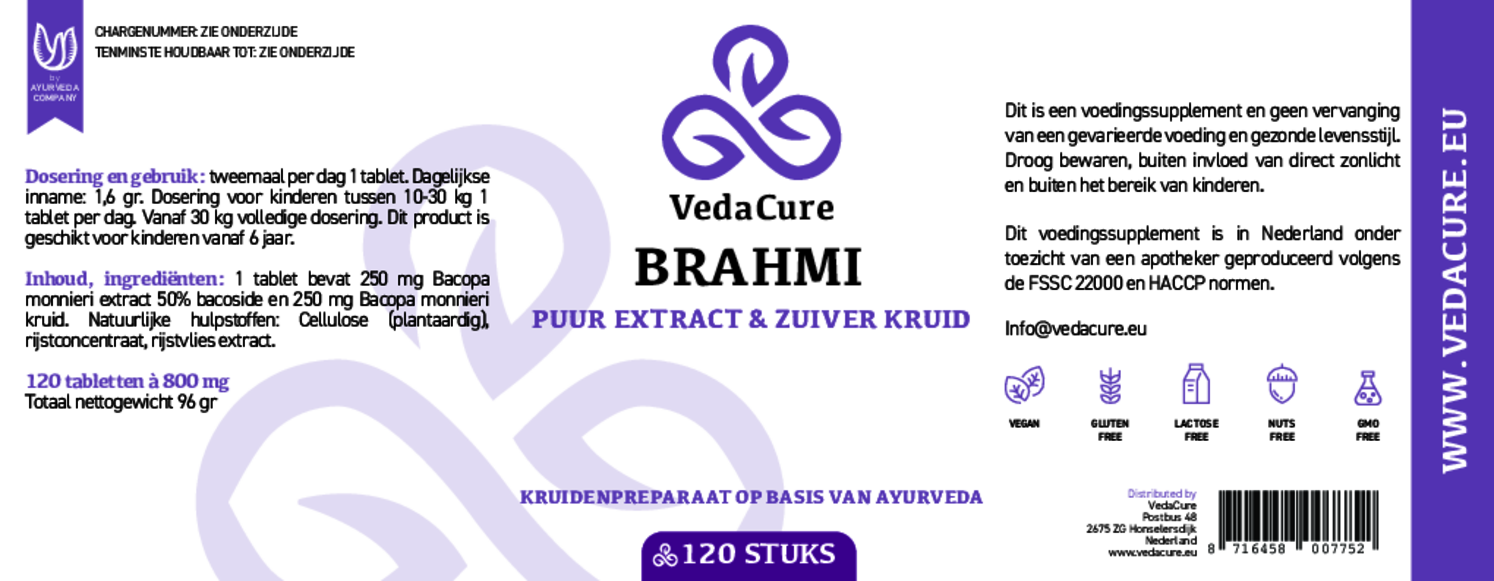 Brahmi Tabletten afbeelding van document #1, etiket